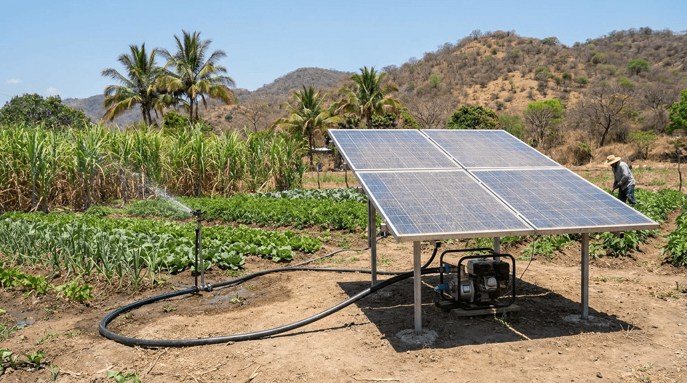 Bombeo solar y energía para el campo